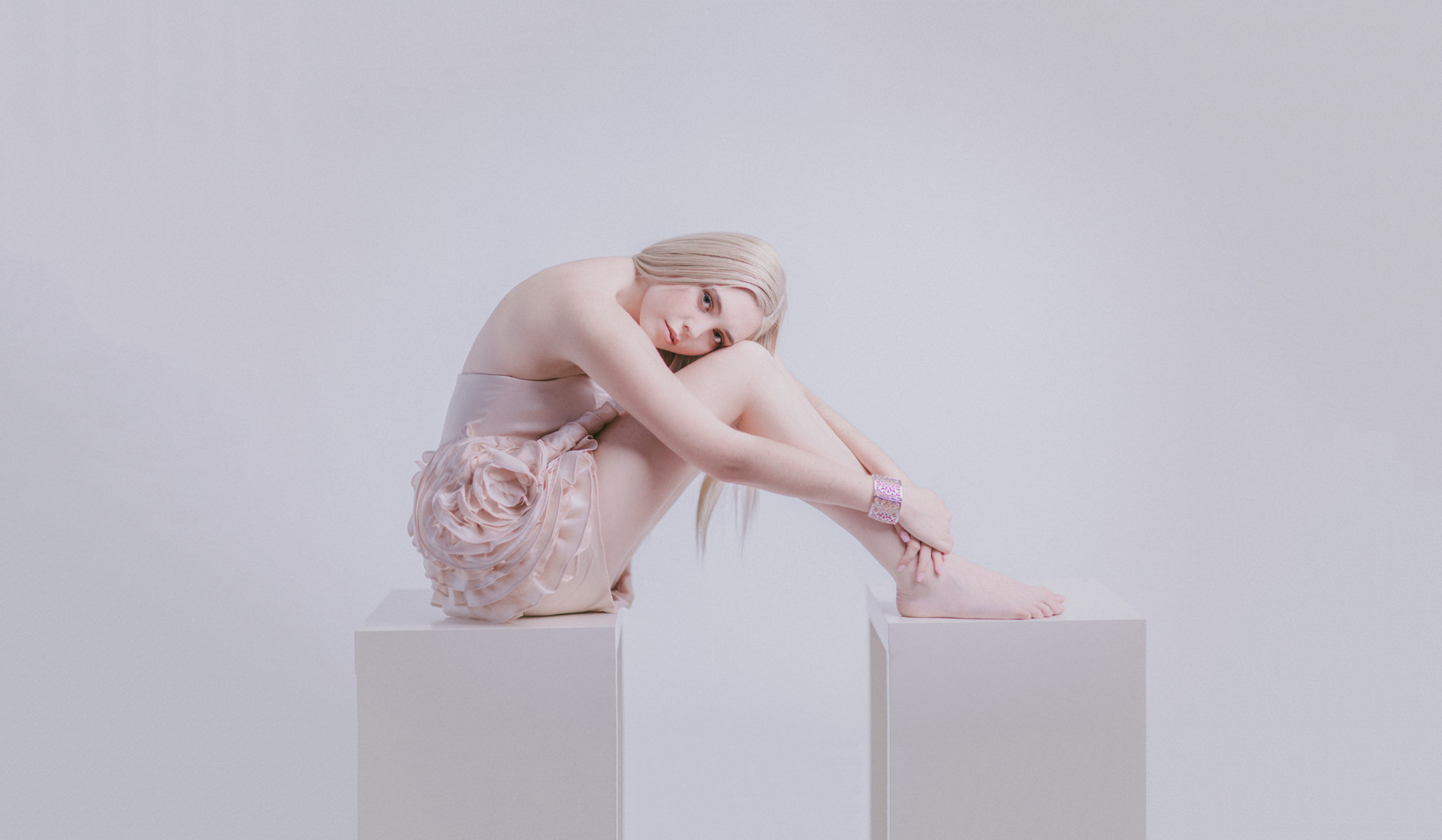 model portfolio photos in melbourne - pink minidress on stunning model